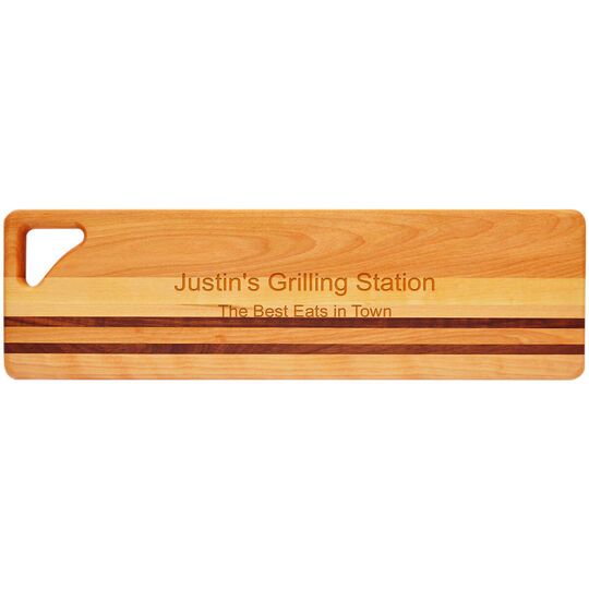 Personalized Horizon Long 20-inch Wood Cutting Board